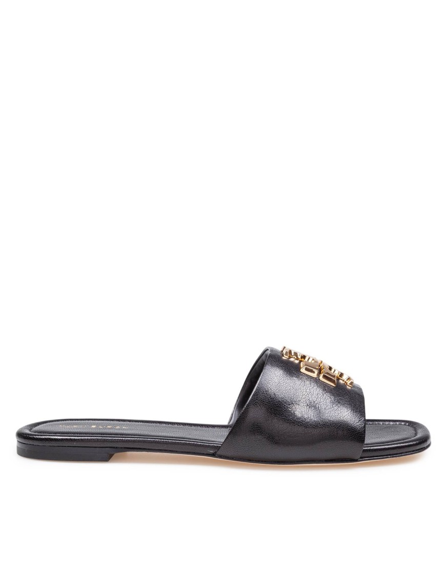 Tory Burch Eleanor Leather Slider Color Black