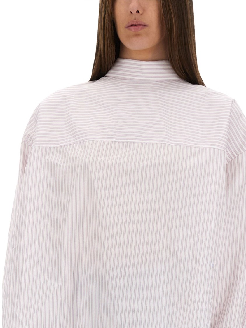 Shop Victoria Beckham Oversized Blouse With Knotted Collar