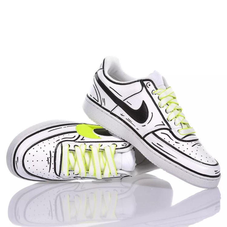 Nike Custom Court Vision White, Fluorescent Sneaker THE LIST