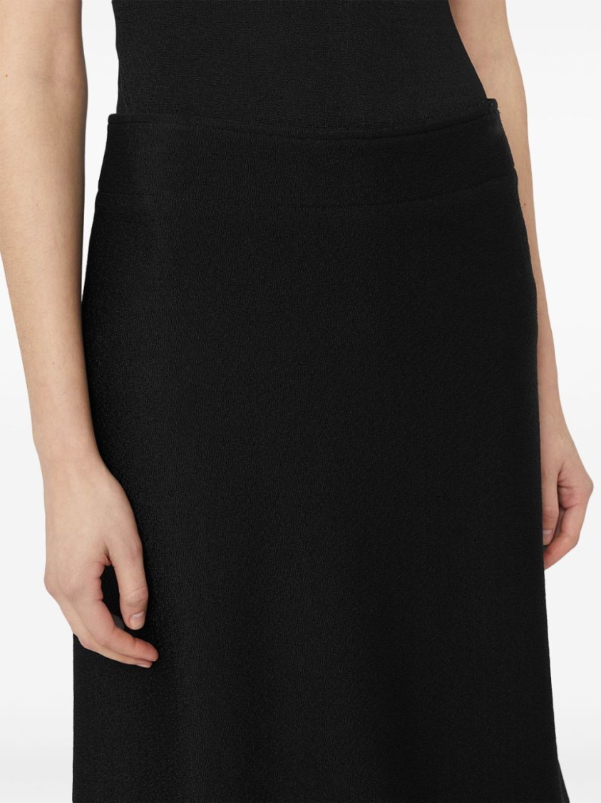 Jil Sander A-line Skirt With Structured Finish In Black