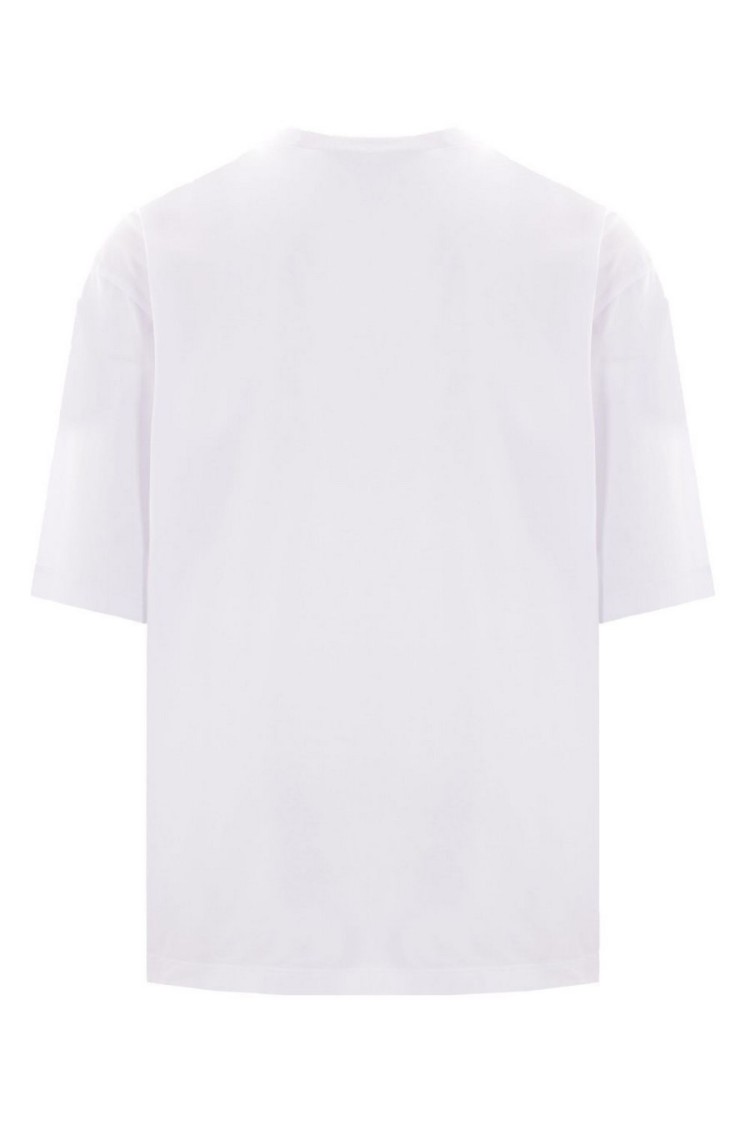 Dsquared2 Relaxed-fit Cotton T-shirt With Bold Graphic Print In White