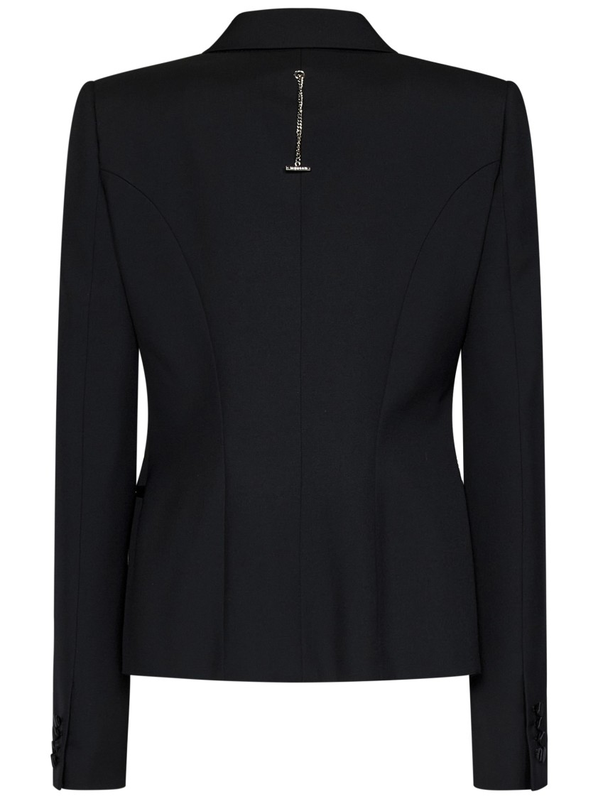 Alexander Mcqueen Black Tuxedo Jacket With Duchesse Details In Black