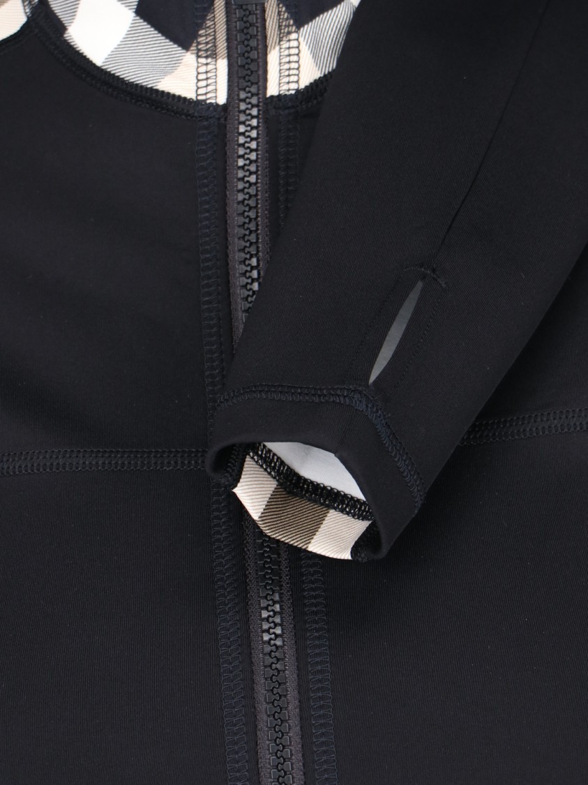 Shop Burberry Cropped Jacket With High Collar