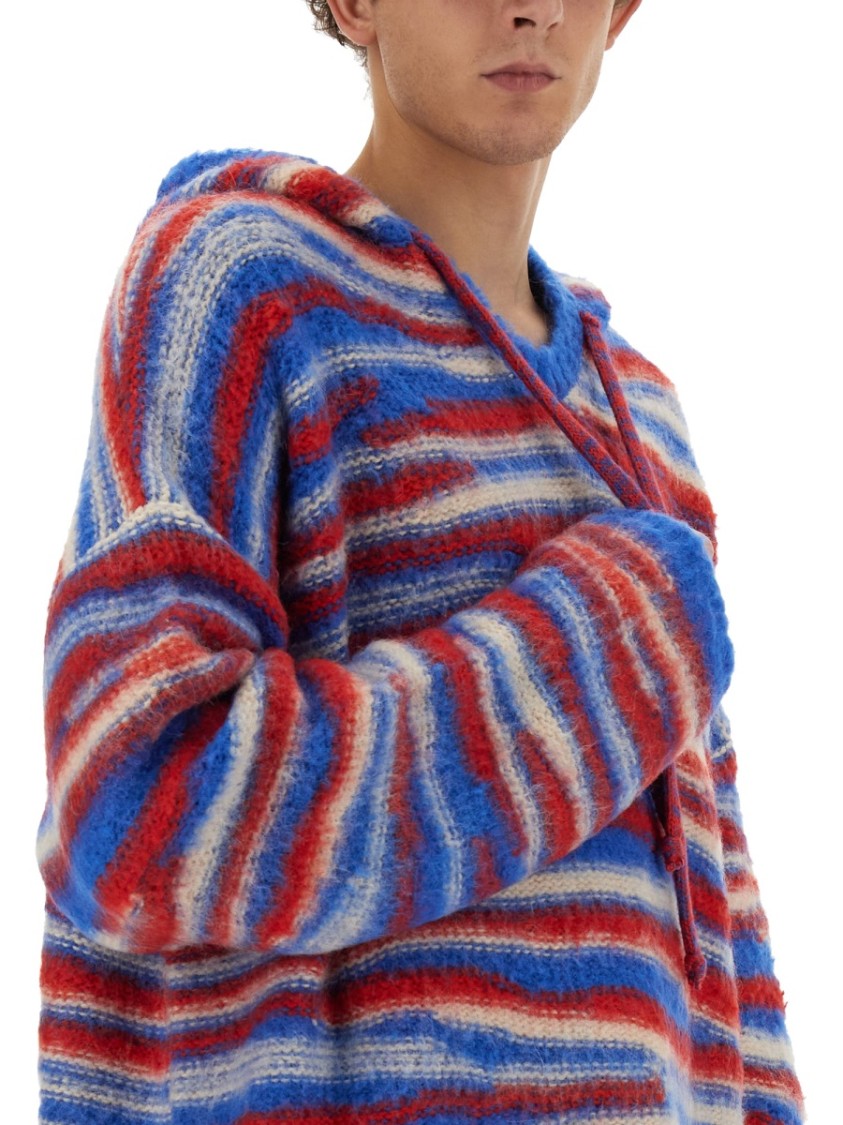 Erl Gradient Knitted Oversized Hoodie