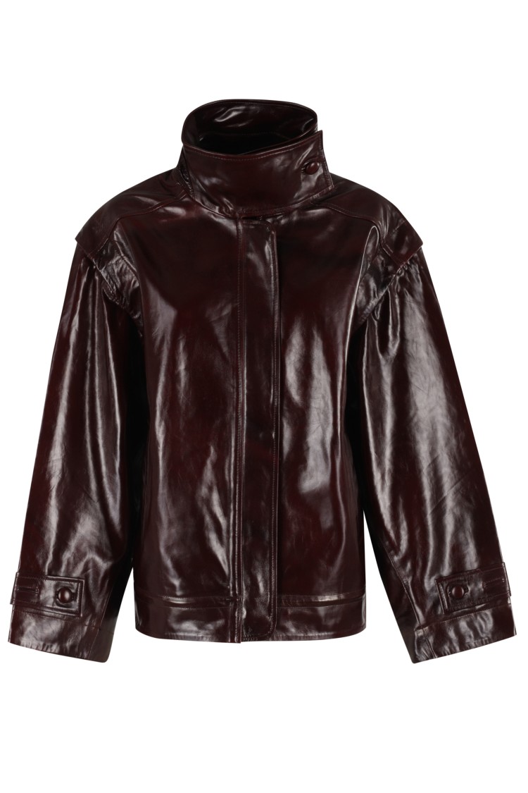 Remain Birger Christensen Remain Oversized Leather Jacket In Black