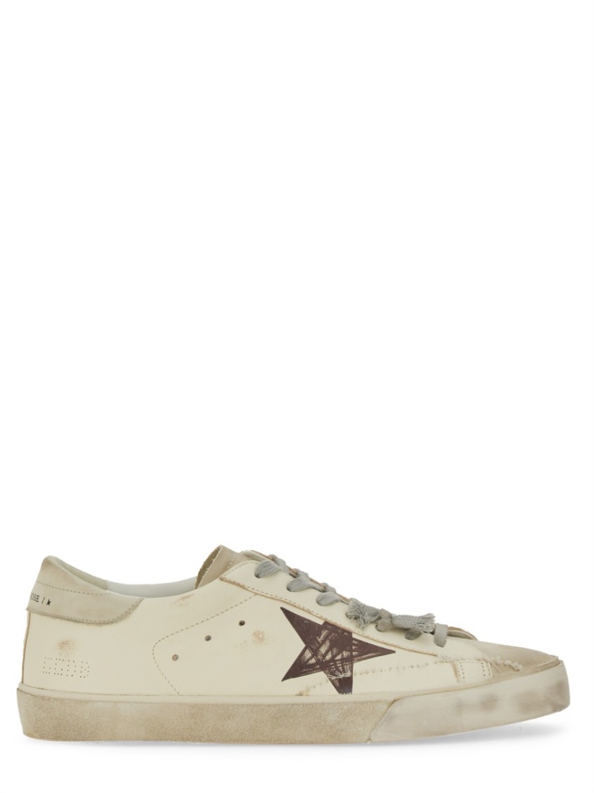 Shop Golden Goose "super-star" Sneakers In White