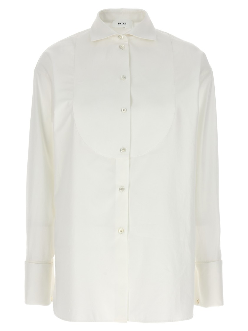 Bally Shirt Collar Long Sleeves In White