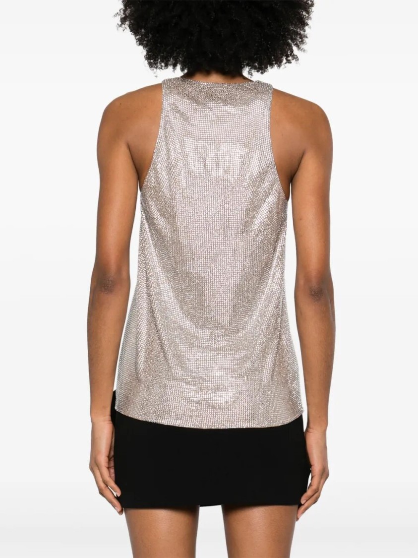 Giuseppe Di Morabito Textured Viscose Tank Top In Neutral