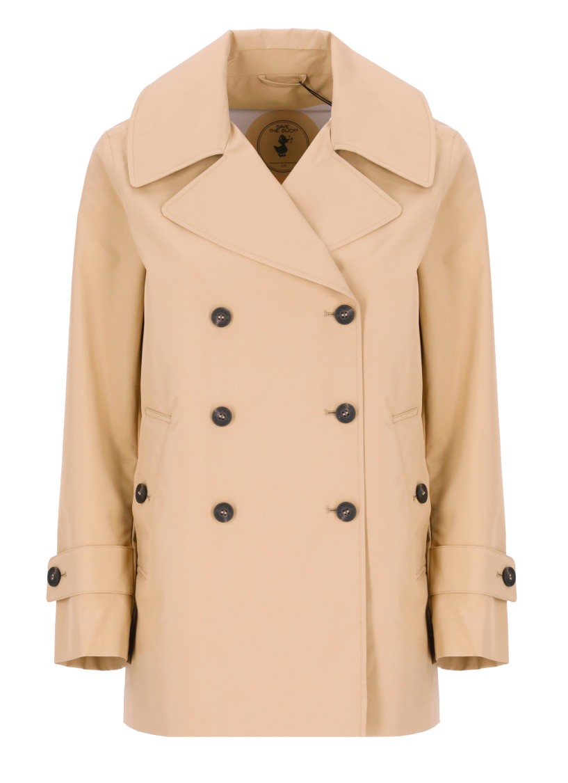 Save The Duck Beige Sofi Waterproof Jacket In Multi