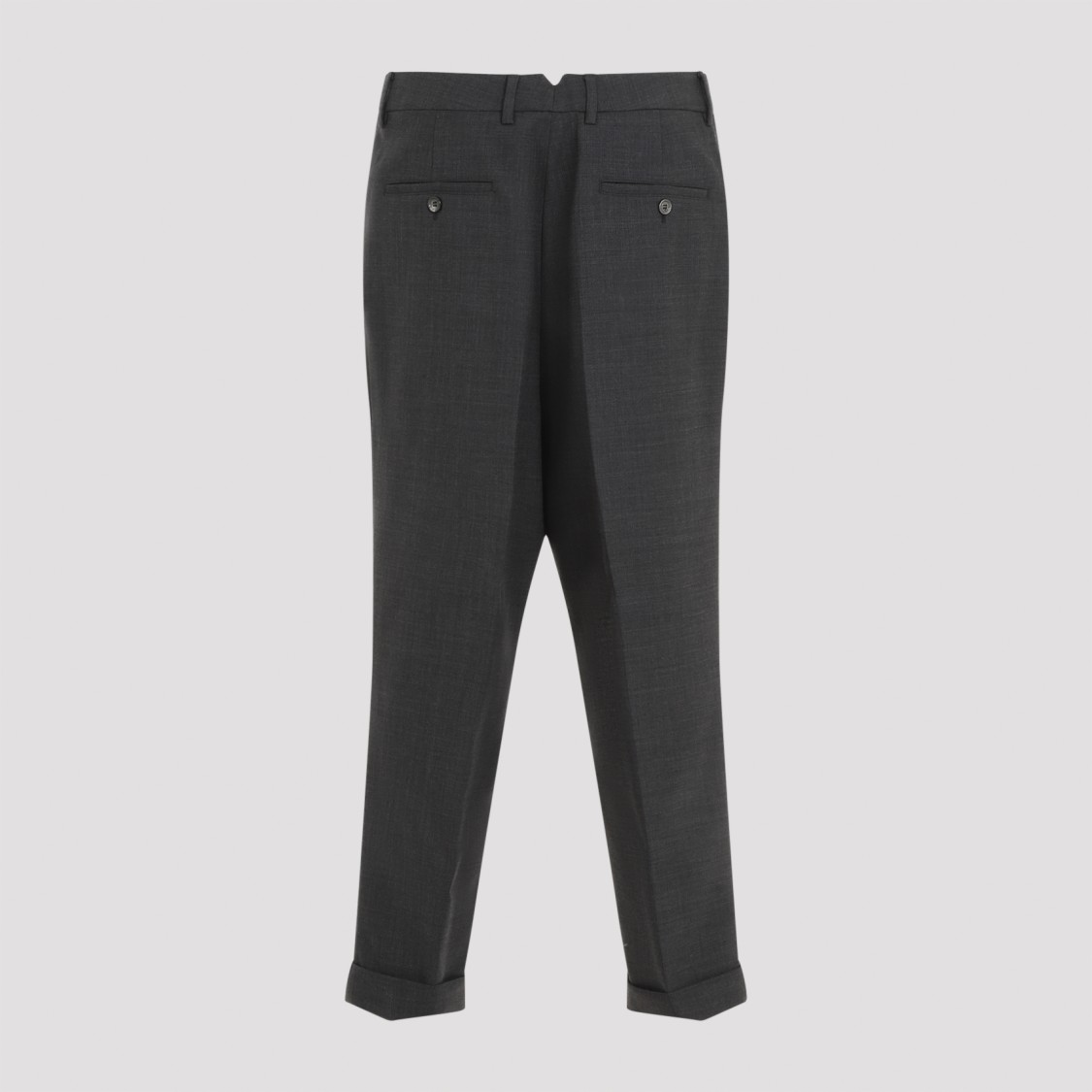 Ami Alexandre Mattiussi Ami Tailored Grey Trousers With Pleated Front In Black