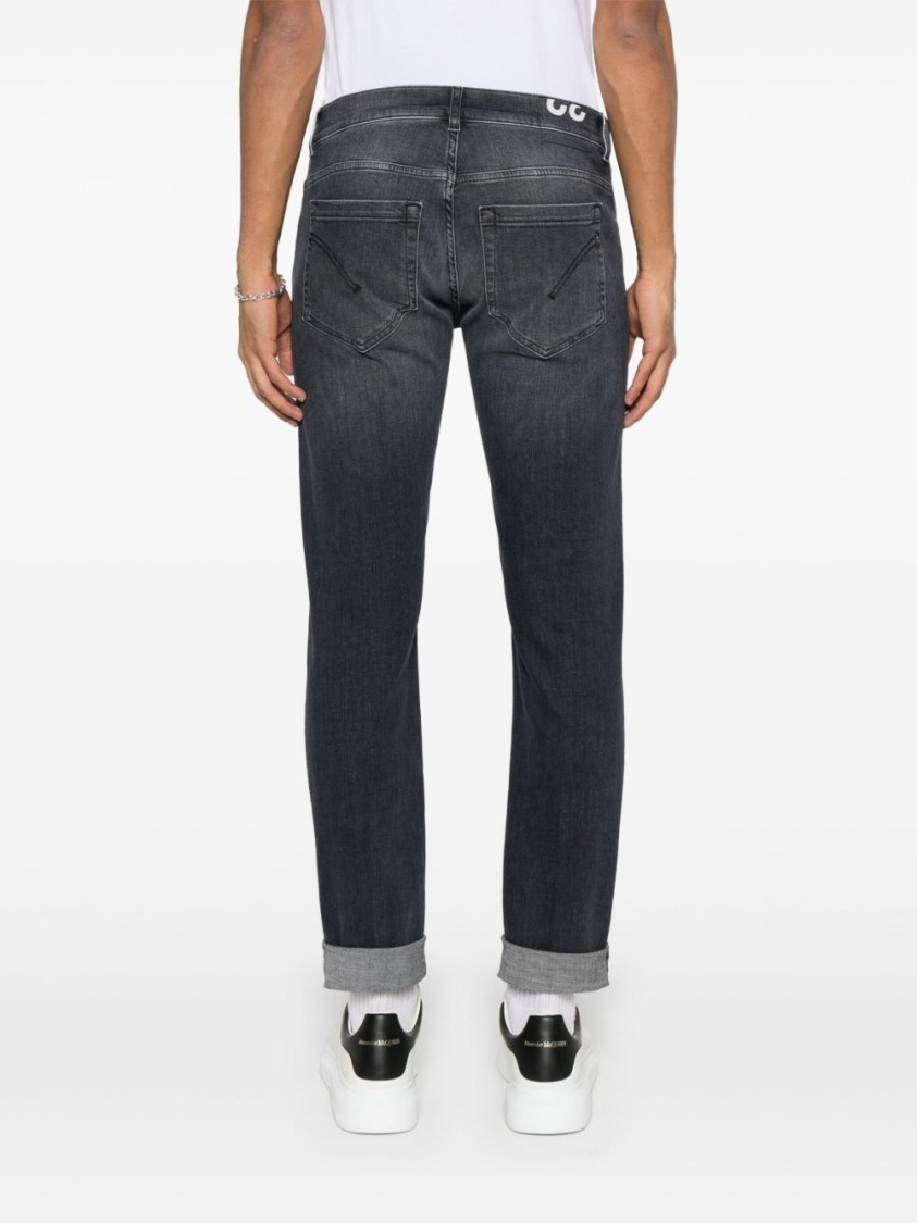 Dondup Grey Denim Jeans With Concealed Fly In Grey