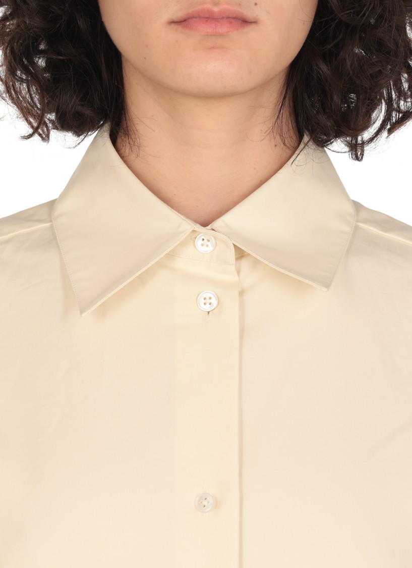 Jil Sander Silk And Viscose Rayon Shirt In Neutrals