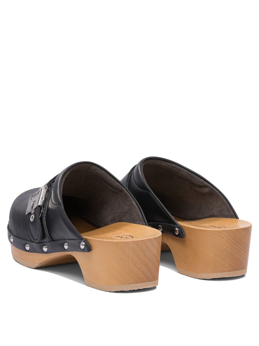 Scholl Pescura Clog 50 Blk&honey Ltre 50mm In Black