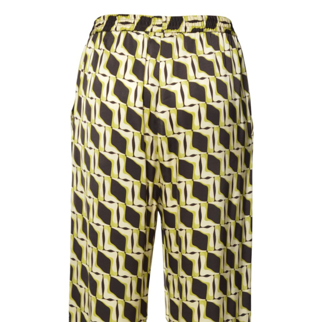 Msgm Multi-colour Printed Viscose Satin Trousers In Multicolor