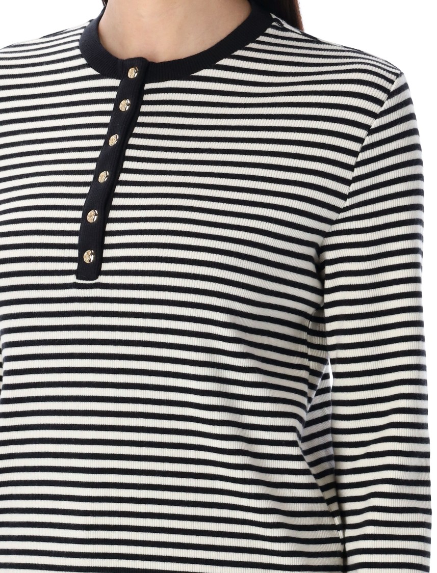 Shop Anine Bing Alessia Long Sleeve Tee In Multicolor
