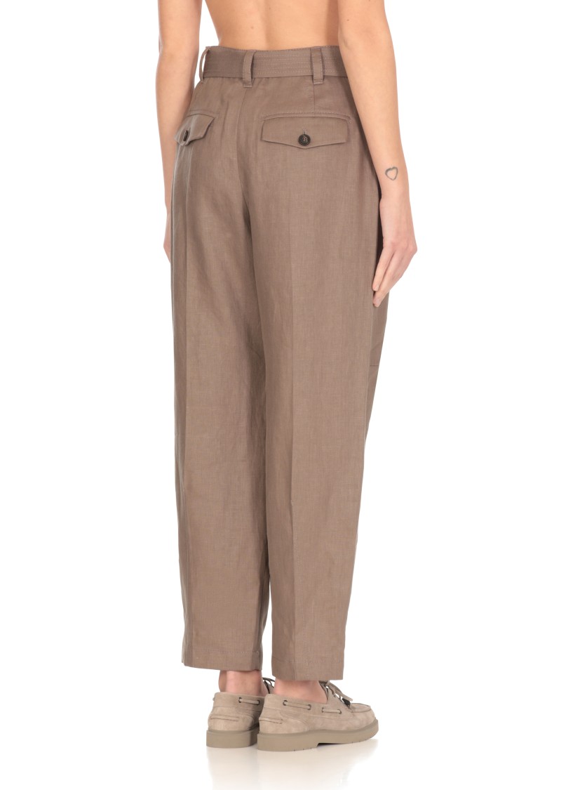 Brunello Cucinelli Straight Casual Pants In Brown