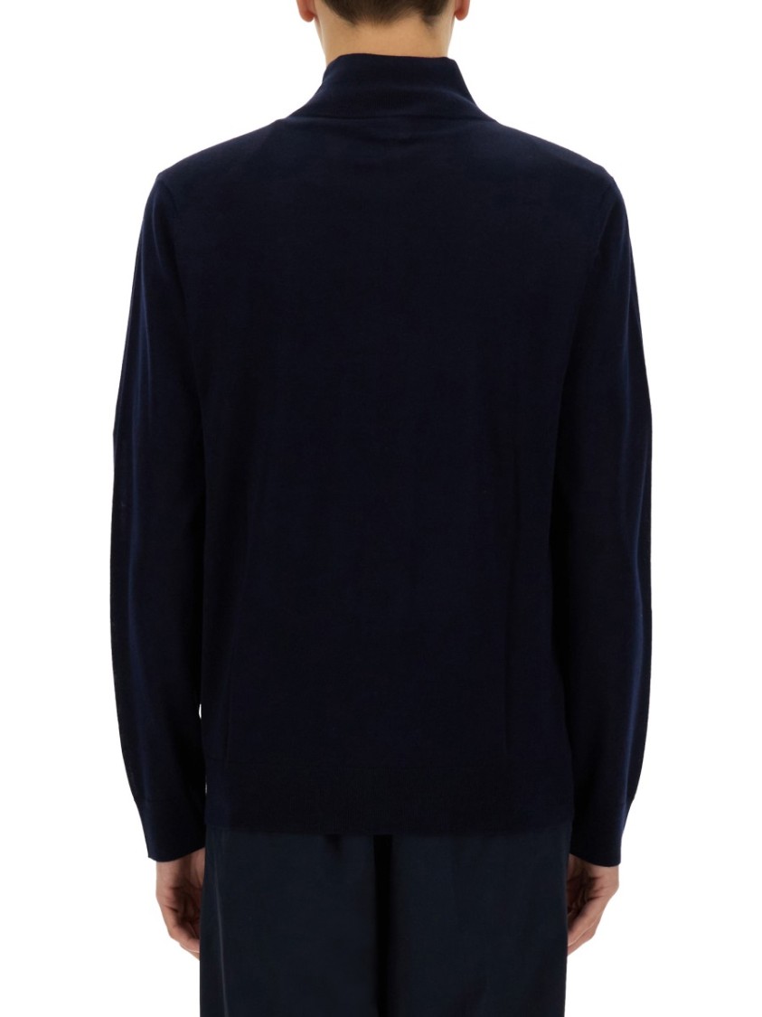 Shop Paul Smith Zippered Cardigan In Blue