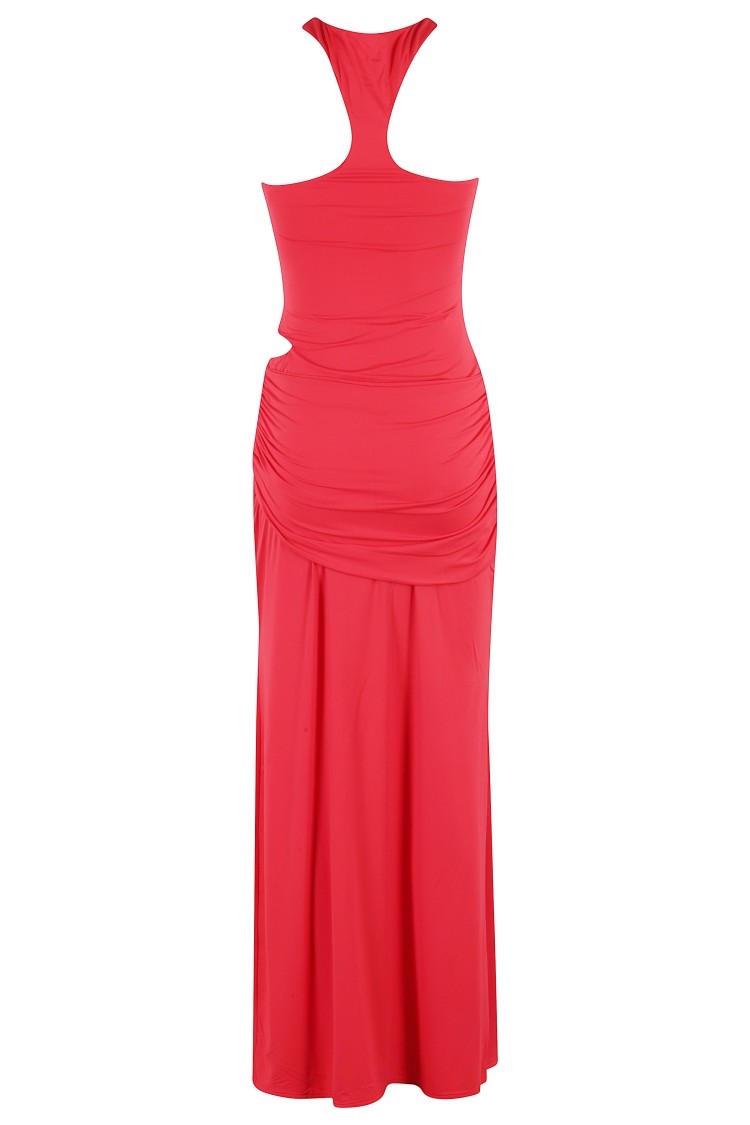 オールインワン・サロペット Federica Tosi Ankle-Length Draped Dress With Gold Jewel Federica Tosi Ankle-length Draped Dress With Gold Jewel