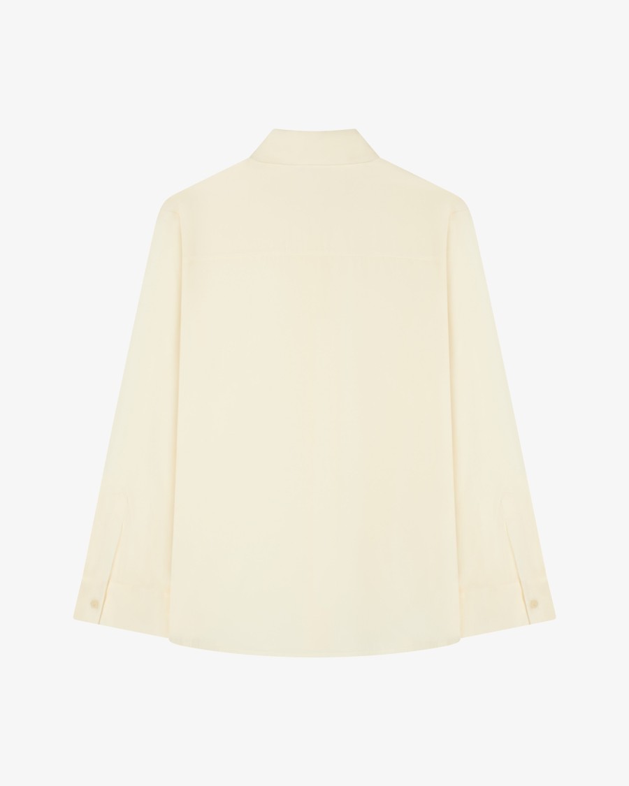 Serena Bute Silk Cape Sleeve Shirt - Cream In Neutrals
