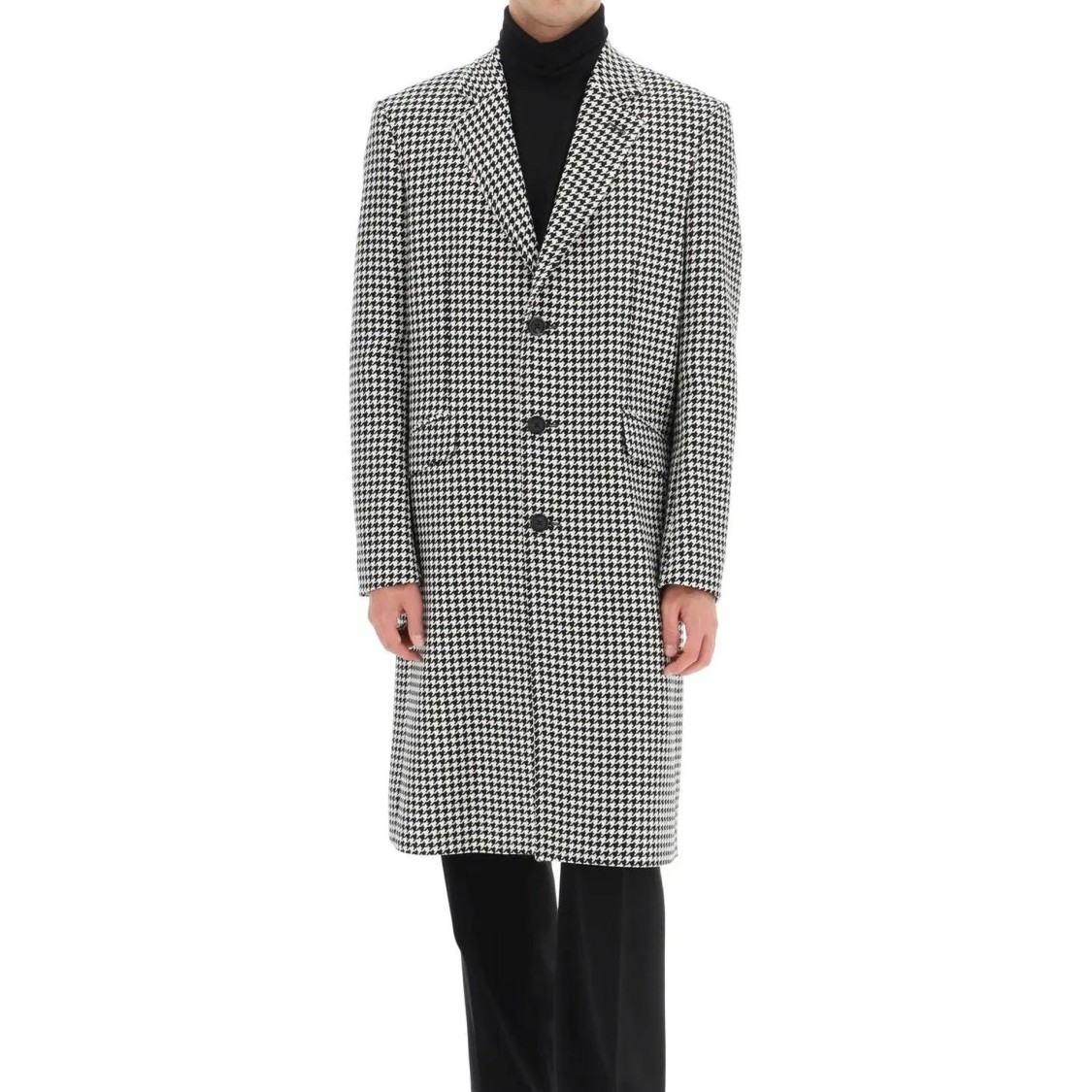 Alexander Mcqueen Houndstooth Single-breasted Coat