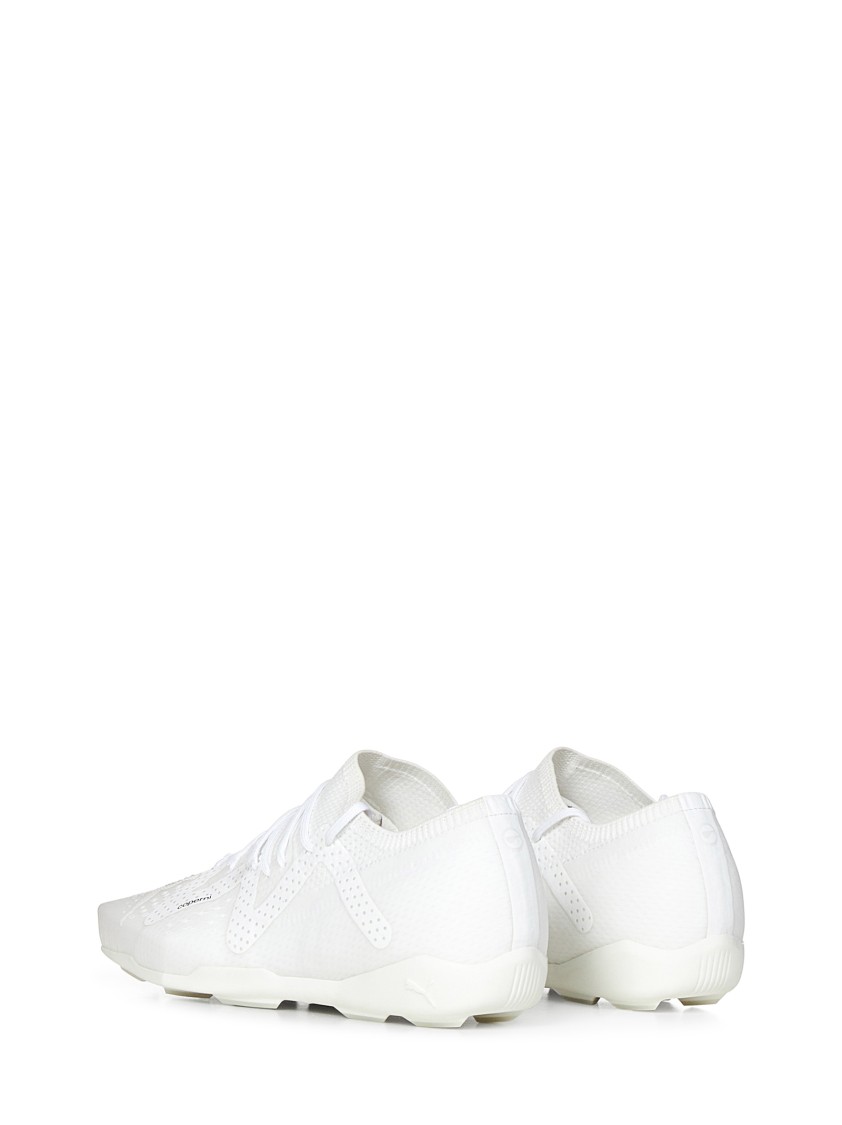 Coperni Minimalist White Sneakers With Unique Square Toe In White