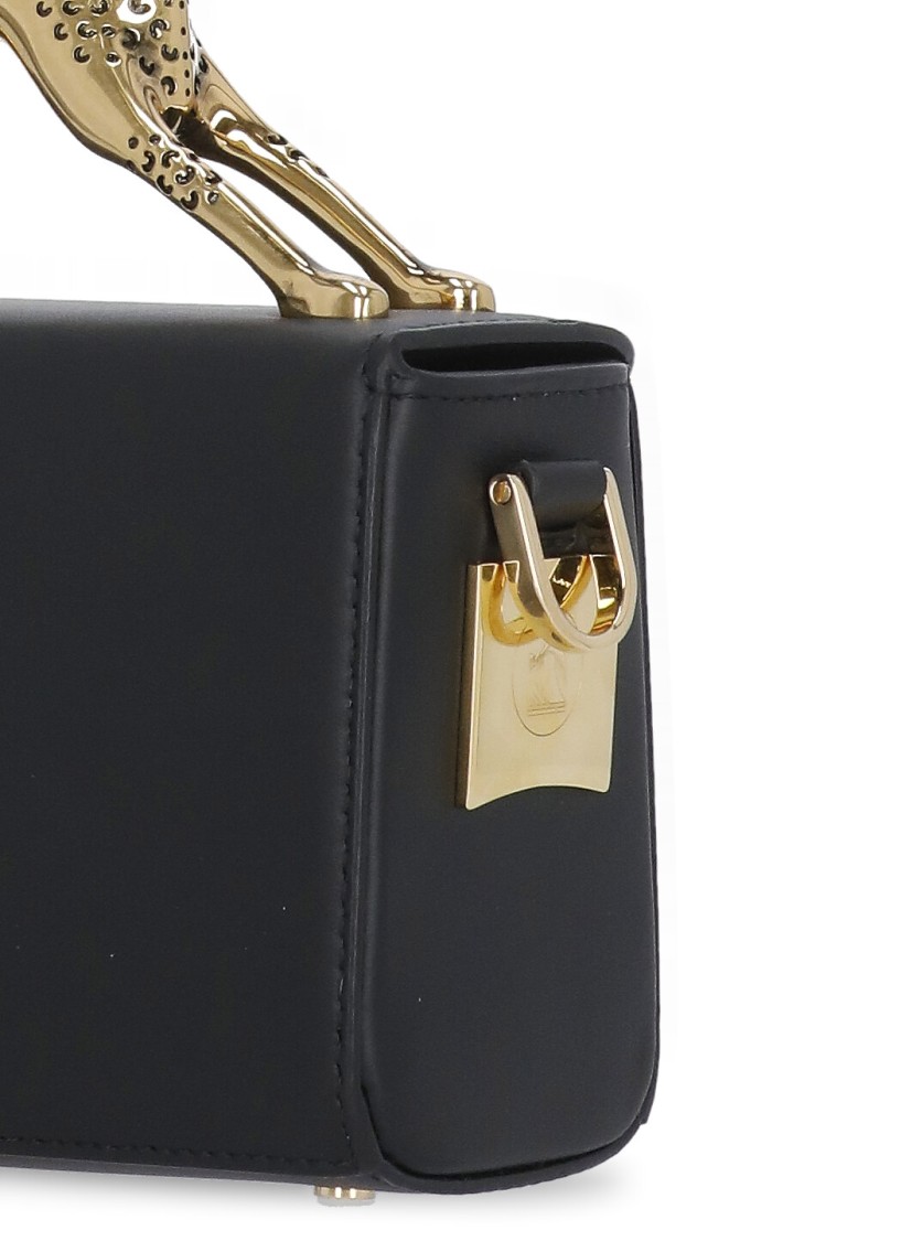 Shop Lanvin Black Pencil Cat Nano Hand Bag