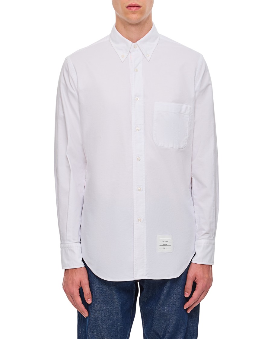 Thom Browne Classic L/s Bd Pc Shirt Cotton Shirt In White