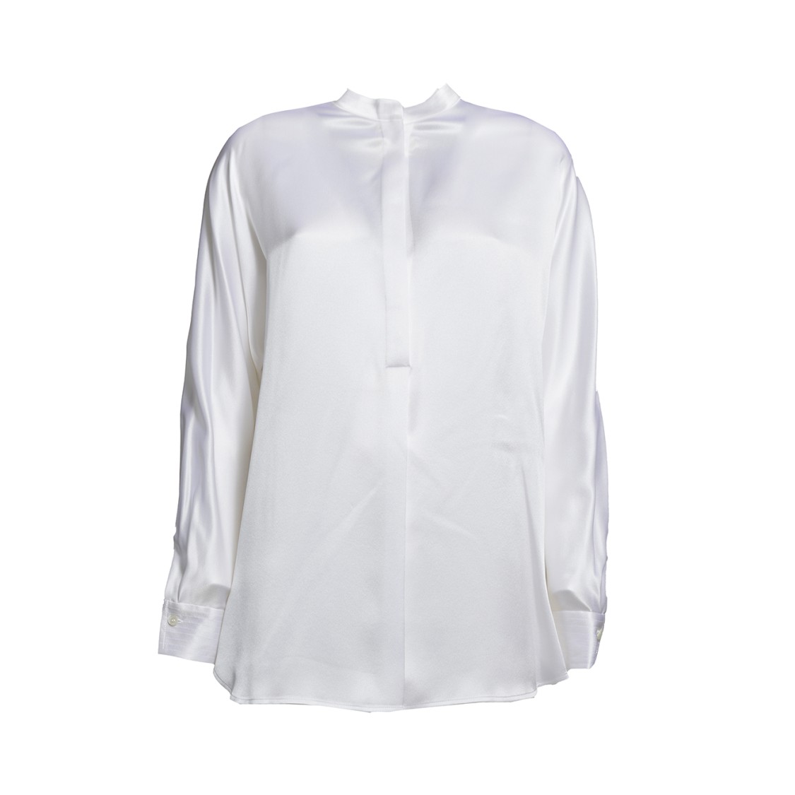 Vince White Pure Silk Satin Blouse