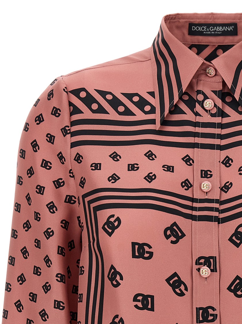 Dolce & Gabbana Pink Silk Shirt In Pink