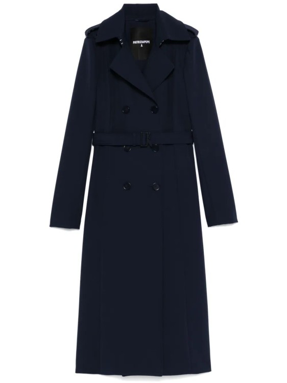 トレンチコート Patrizia Pepe Double-Breasted Black Trench Coat Patrizia Pepe Double-breasted Trench Coat In Black | ModeSens