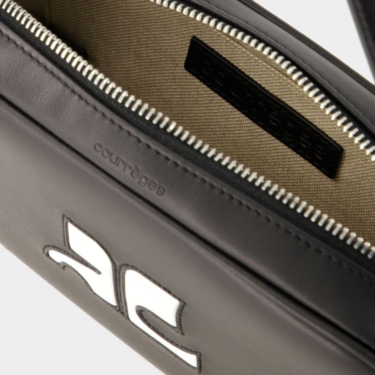 Courrèges Réedition Baguette Bag - Leather - Black Shoulder