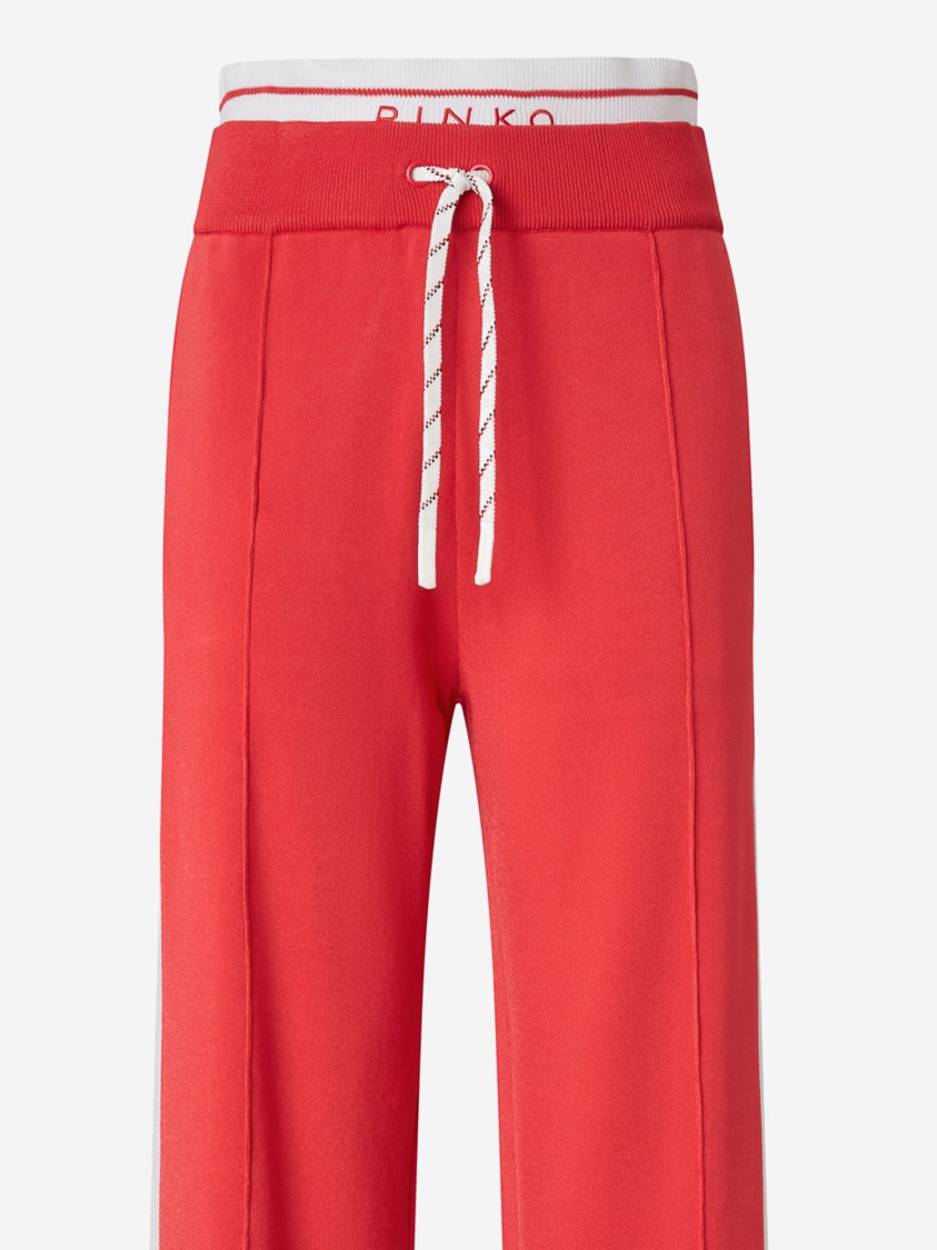 Shop Pinko Viscose Blend Jogging Pants In Red