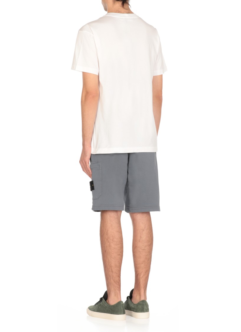 Shop Stone Island White Cotton T-shirt