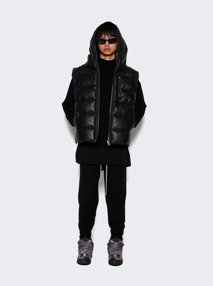 Rick Owens Relaxed Black Track Pants With Elasticated Waistband