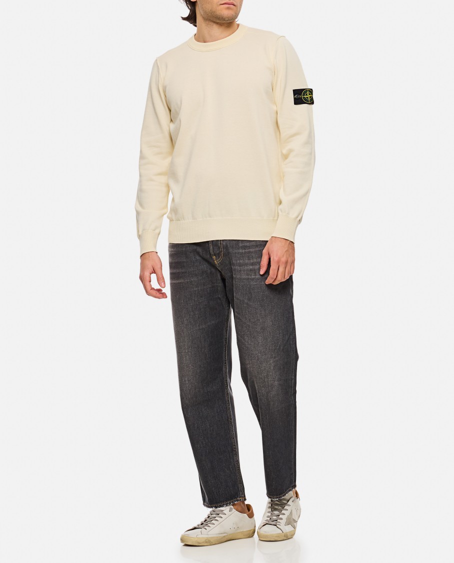 Stone Island Cotton Blend Sweater In Neutrals