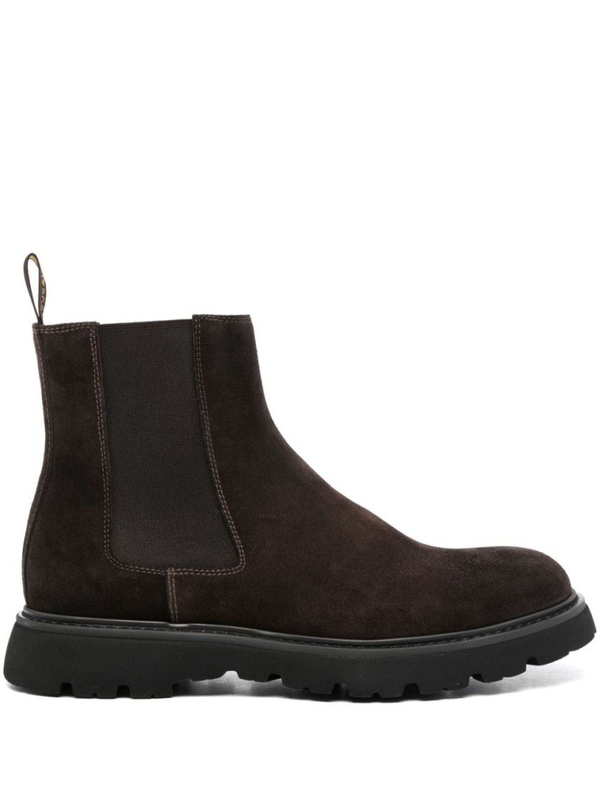 Doucal's Ankle Boots With Smooth Cow Leather In Brown