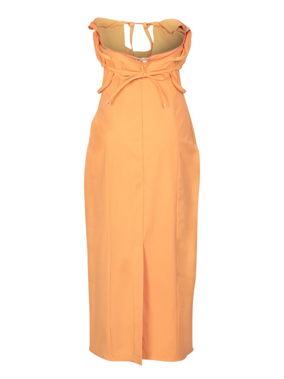 オールインワン・サロペット Jacquemus Ruched Strapless Orange Dress Jacquemus Ruched Strapless Orange Dress Midi | THE LIST