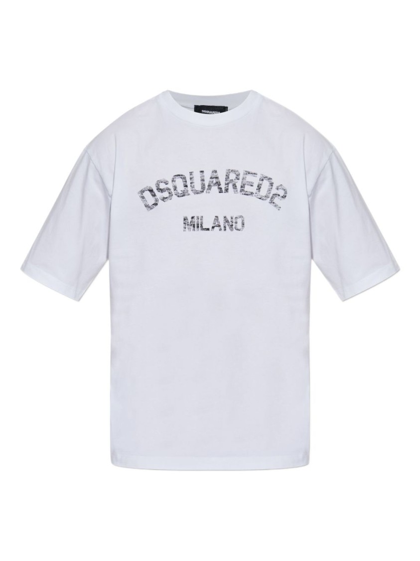 Dsquared2 Relaxed Fit Cotton T-shirt In White
