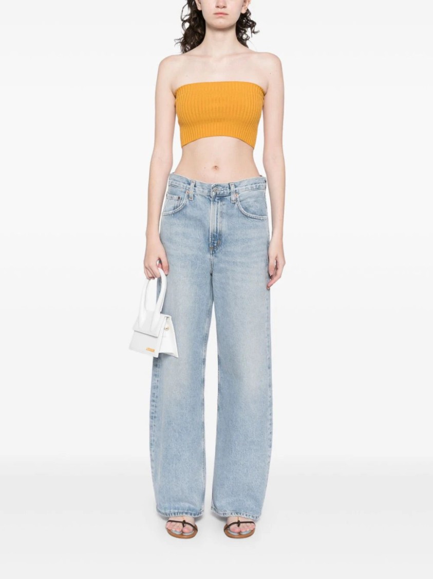 Agolde Low Slung Baggy Jeans In Blue