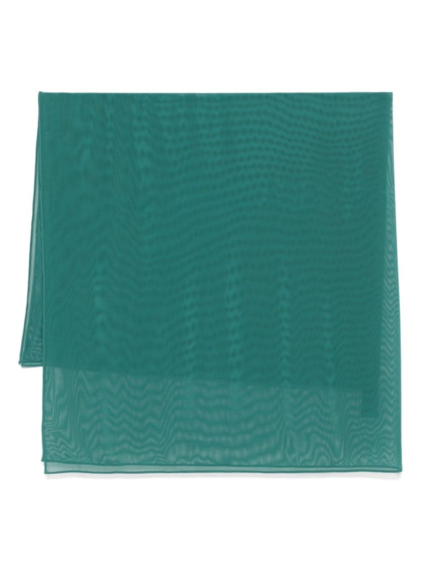 Fisico Long Seaweed Green Pareo With Torchon-effect Sash