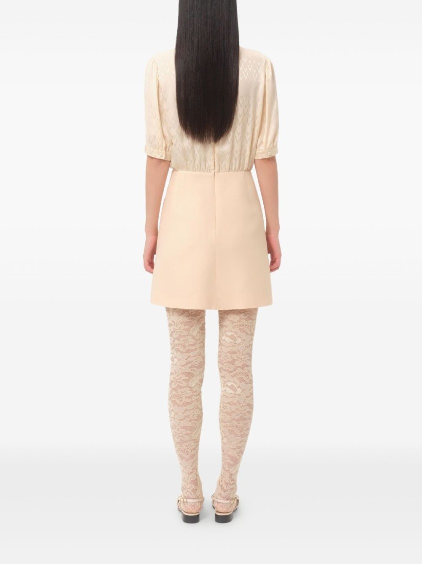 Valentino Women's Crepe Couture Short Dress In Neutral