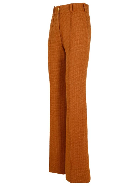 パンツ Patou Brown Wool Blend Flare Pants Patou Brown Wool Blend Flare Pants in Brown | THE LIST