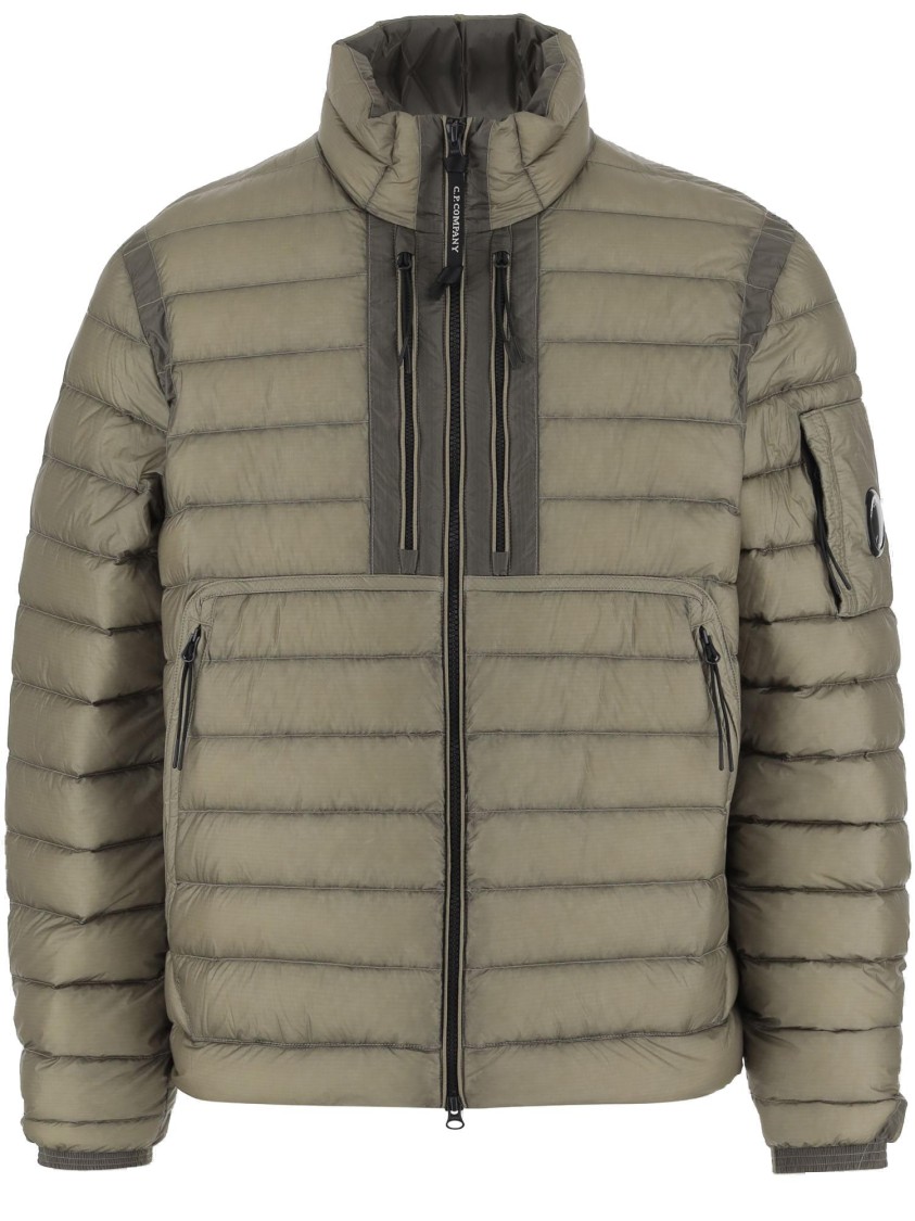 C.p. Company High Collar Dd-shell Bomber Jacket In Green