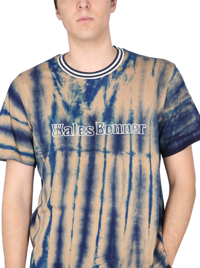 Shop Wales Bonner Round Neck Tie-dye T-shirt