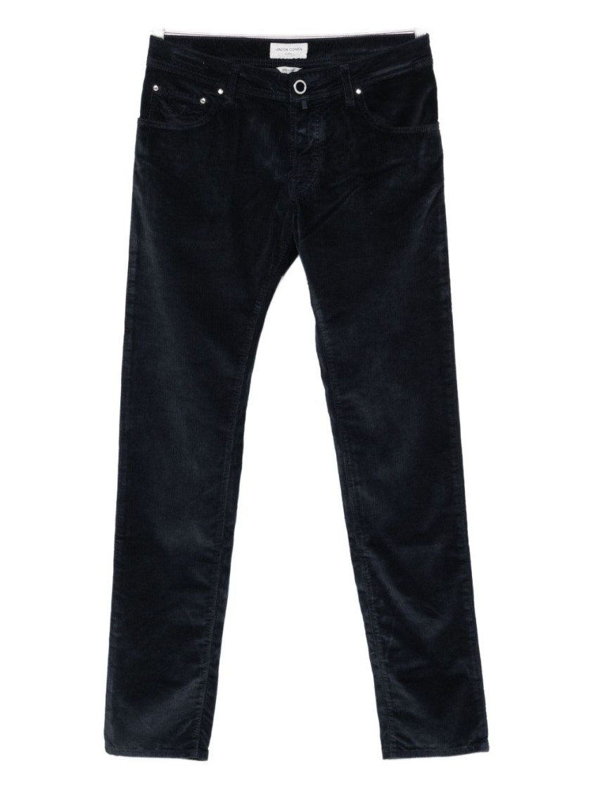 Jacob Cohen Slim-fit Trousers With Five-pocket Design In Blue