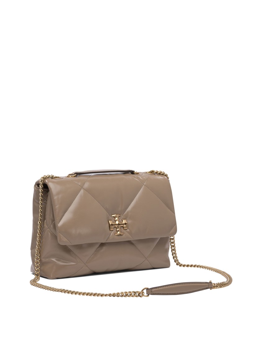 Tory Burch Convertible Diamond Quilted Shoulder Bag In Brown