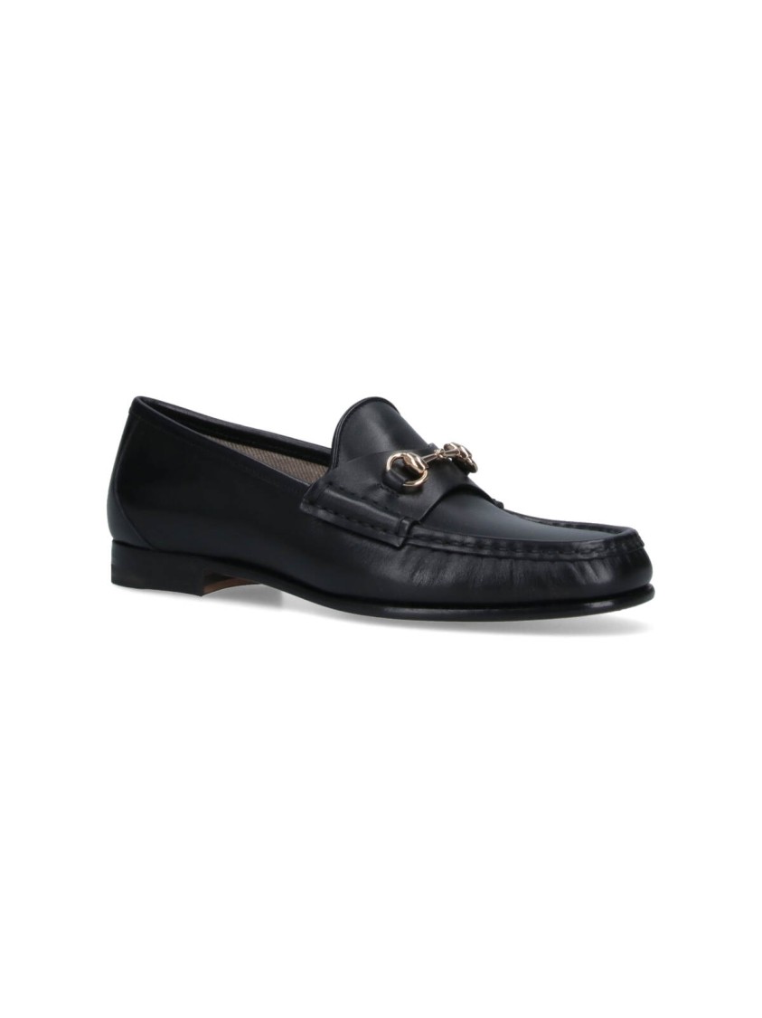 Gucci Horsebit 1953 Leather Loafers With Gold-tone Hardware In Black