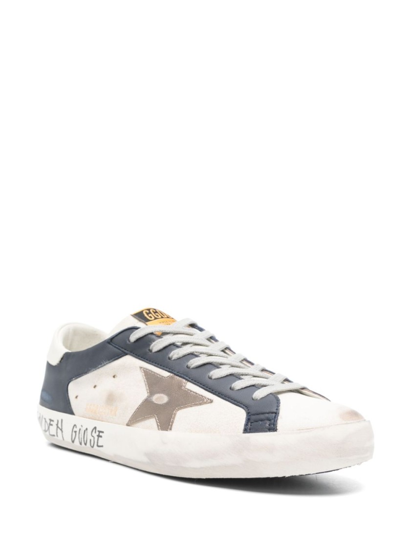 Shop Golden Goose Low-top Sneakers With Contrast Panels In White