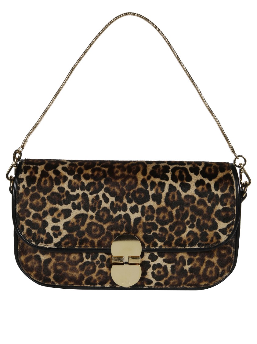 Apc A.p.c. Leopard Print Leather Clutch