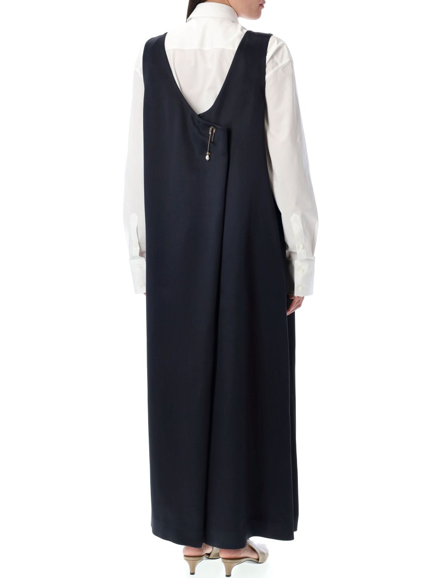 Shop Carven Satin Long Tank Dress